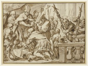 Korunovace Oty Velikého v kostele svatého Ambrože v Miláně od Johann Christoph Storer