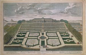 Perspektivní pohled na hrad Sanssouci, Postupim, Německo od Johann David Schleuen