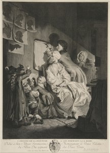 L’Origine de la Peinture, ou les Portraits à la Mode; hospoda. 1767