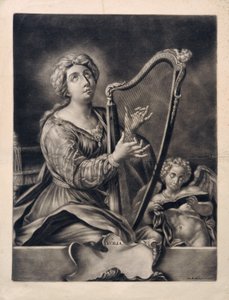 Johann Elias Ridinger S Cecilia od Johann Elias Ridinger