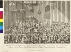 Korunovace císařovny Marie Terezie na uherskou královnu 10. června 1792 v Budapešti