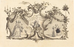 Moderní kazety s dětmi reprezentující módy Augsburgu od Johann Esaias Nilson