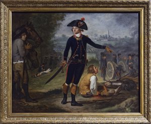 Dělostřelecký důstojník v obležení města, kolem roku 1795 (olej na plátně) od Johann Friedrich (after) Dryander