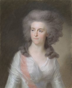 Frederika Sophia Wilhelmina (Wilhelmina; 1751-1820), princezna z Pruska. Manželka prince Willema V od Johann Friedrich August Tischbein