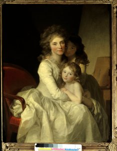 Sophie Muller a její dvě dcery Malba Johanna Friedricha Augusta Tischbeina (1750-1812) 1792 v okolí Paříže, Muzeum dekorativních umění