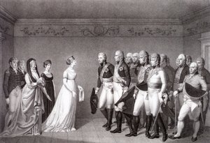 Setkání Luise z Pruska a korunního prince Alexandra z Ruska v Memelu, 1805