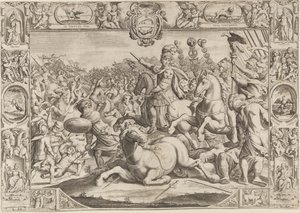 Alegorie na Urban VIII, papež (Maffeo Barberini 1623-1644) od Johann Friedrich Greuter