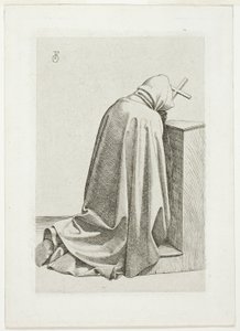 Klečící poutník s křížem a knihou od Johann Friedrich Overbeck