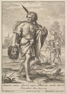 David s hlavou Goliáše, 1705-62.