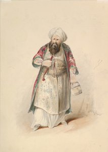 Kostýmní studie pro Osmina při únosu ze seraglia od W. A. Mozarta, ca. 1830-50. od Johann Georg Christoph Fries