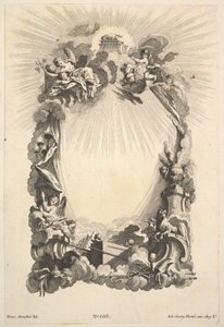 Archa úmluvy, z Knihy kartuší, polovina 18. století. od Johann Georg Hertel