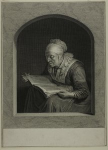 La Liseuse (Čtoucí žena) od Johann Georg Wille