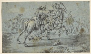 Jezdecká bitevní scéna s Turky? od Johann Georg von Bemmel
