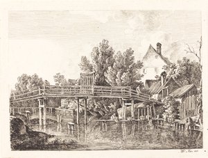Malá lávka Isar od Johann Georg von Dillis