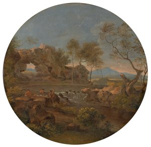 Jižní krajina se skalním obloukem od Johann Georg von Dillis