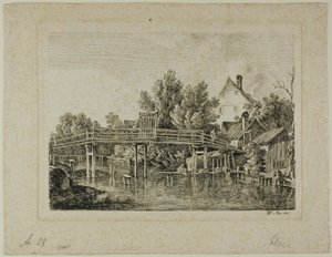 Malý most přes Isar, Paříž od Johann Georg von Dillis
