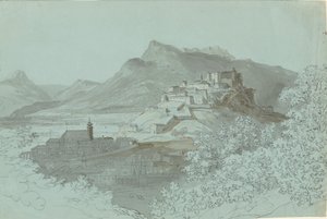 Pohled na Salzburg, 20. léta 19. století.