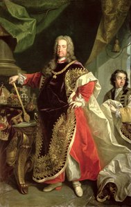 Karel VI. (1685-1740), císař Svaté říše římské v roucha Řádu zlatého rouna