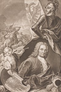 Portrét Georga Philippa Rugendase 1666-1742, c. 1745.
