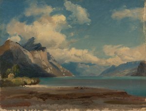 Ve Weesen am Walensee, Švýcarsko od Johann Gottfried Steffan