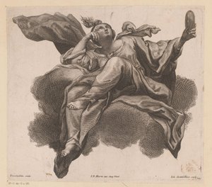Prudentia se zrcadlem v ruce od Johann Gottfried Thelott