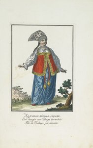 Dívka z Kaluga ve slavnostních šatech od Johann Gottlieb Georgi