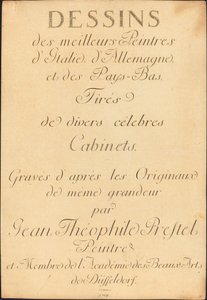 Kresby nejlepších malířů Itálie, Německa a Nizozemska, převzaté z různých slavných kabinetů od Johann Gottlieb Prestel, Maria Catharina Prestel, and Regina Schönecker