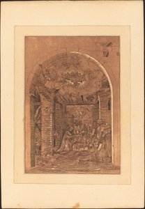 Klanění pastýřů od Johann Gottlieb Prestel after a 16th Century German Artist