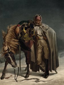 Dragoun švýcarských stráží v ruské kampani, cca 1812 od Johann Heinrich Bleuler