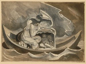 Danae v člunu s malým Perseem od Johann Heinrich Füssli