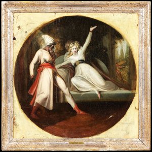 Leonora objevuje Alonzovu dýku od Johann Heinrich Füssli