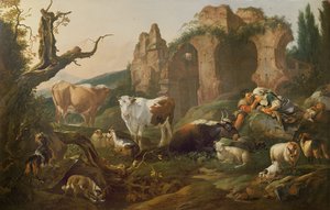 Hospodářská zvířata v krajině, 1685