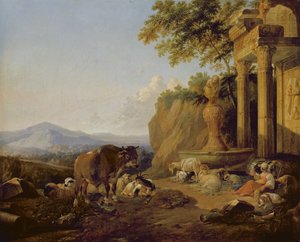 Krajina se zříceninou, 1670