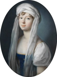 Johann Heinrich Schröder - ruská velkokněžna Marie Pavlovna Romanova jako dědičná princezna Sasko-Výmarsko-Eisenašská v roce 1806 od Johann Heinrich Schroder