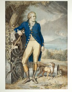 Portrét Johanna Wolfganga von Goethe na venkově (akvarel na papíře)
