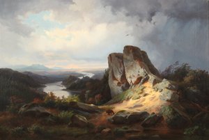 Západní krajina 1853 (olej na plátně) od Johann Herman Carmiencke