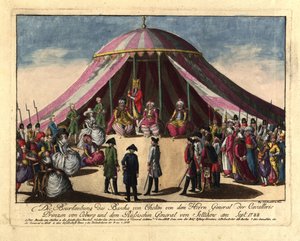 Sesazení paši Chotyňského princem Josiasem Saxe-Coburgem a generálem..., září 1788. od Johann Hieronymus Loeschenkohl