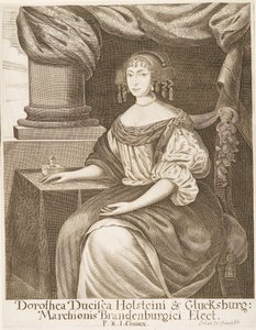 Johann Hoffmann - Dorothea Holštýnsko-Glücksburská, markraběnka Braniborská od Johann Hoffmann