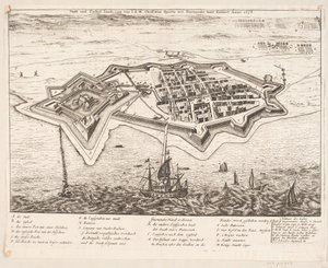 Město a Castel Landskron dobyto I.K.M Cristiano Quinto Anno 1676 od Johann Husman