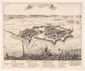 Město a Castel Landskron dobyto I.K.M Cristiano Quinto Anno 1676 od Johann Husman