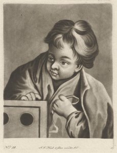 Chlapec s krabicí od Johann Jacobus Haid