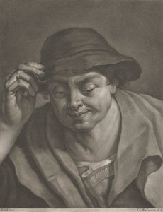 Muž na sobě klobouk od Johann Jacobus Haid