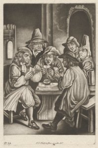 Muži Hrací Karty od Johann Jacobus Haid