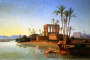 Philae, kolem roku 1860 (olej na plátně)