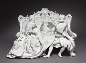 Crinoline Group: Hudebníci, výrobce Meissen Porcelain Factory, Německo, kolem 1737 od Johann Joachim Kändler