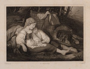 Spící děti od Johann Leonhard Appold