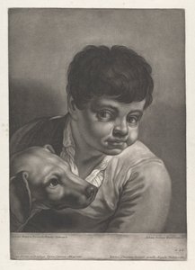 Portrét chlapce a psa od Johann Lorenz Haid