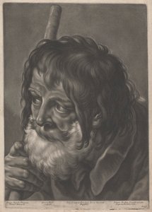 Portrét muže s holí od Johann Lorenz Haid