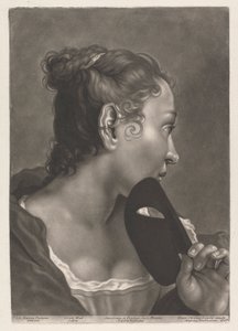 Portrét ženy s maskou od Johann Lorenz Haid