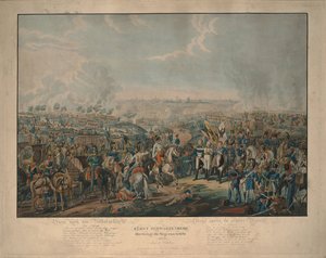 Po bitvě národů: Kníže Schwarzenberg přináší 18. října 1813 zprávu o vítězství od Johann Lorenz Rugendas the Younger